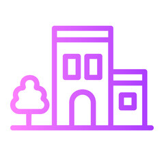 Building  gradient icon