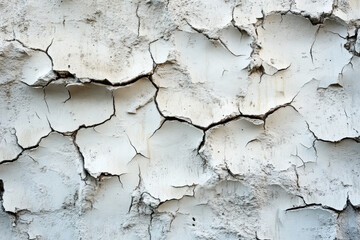 White wall with peeling paint and graffiti art.