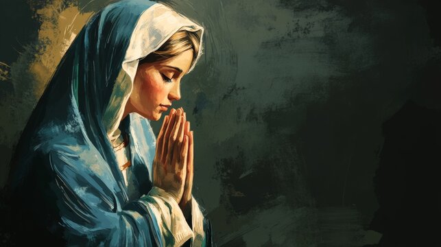 virgin mary praying