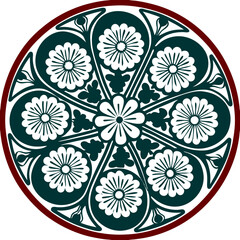 Neat Mandala With Clean Radial Floral Patterns High Quality Editable Mandala Vector Design and Illustration