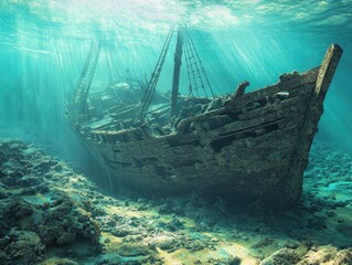 Obraz premium Abandoned Shipwreck