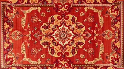 Intricate Persian Carpet Texture with Vibrant Colors and Detailed Patterns.