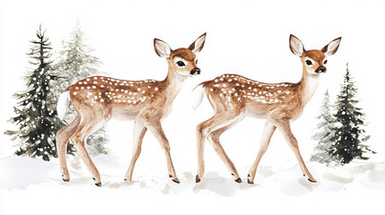 Reindeer Christmas Scenes