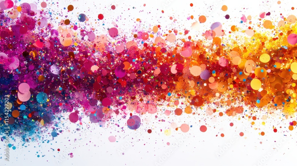 Poster a vibrant explosion of colorful dots creating an abstract artistic effect.