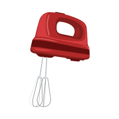 Electrical hand mixer isolated on a white background. Kitchen appliances.