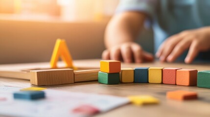 Fototapeta premium Hands-On Learning in a Playful Classroom Setting