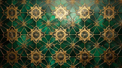 Obraz premium Elegant Ramadan Lanterns and Islamic Patterns - Festive Islamic Backgrounds