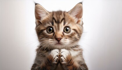 Obraz premium cat on white background