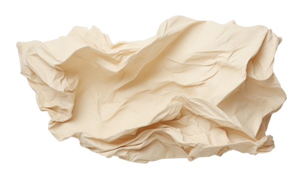 PNG Beige color crumpled paper white white background simplicity.