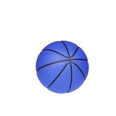 Basketball ball mockup, on white background, sports accessory. 3d render.