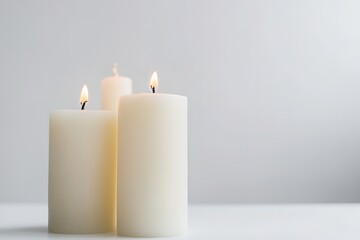 Softly glowing candles create serene ambiance, highlighting simp