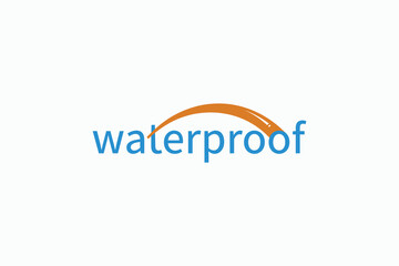 logotype waterproof symbol icon vector design template isolated on white. creative waterproof symbol logotype design vector inspiration with modern, simple and abstract styles