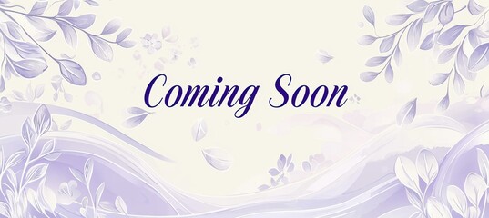Obraz premium Serene Coming Soon Banner with Pastel Gradient for Spa or Wellness Services