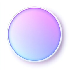 Obraz premium Pastel purple and blue gradient circle button.