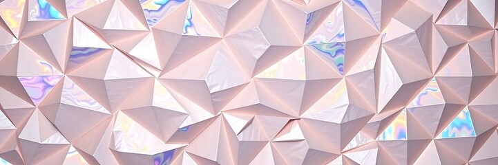 Iridescent origami wallpaper pattern showcasing geometric precision and reflections