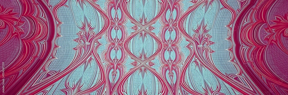 Poster  intricate wallpaper pattern showcases detailed structures and sharp lines
