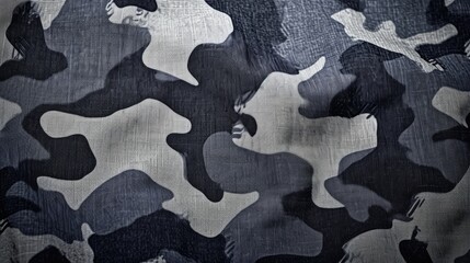 Gray Camouflage Pattern: Military-inspired background design for apparel, defense or combat