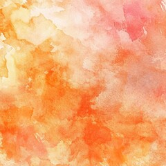 Fototapeta premium Hand Painted Peach and Orange Watercolor Texture Background for Abstract Banners and Cards