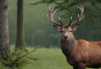Fototapeta premium Wild Life Photography of The red deer (Cervus elaphus) 