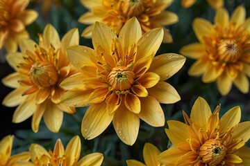 Fototapeta premium bunch of yellow flowers