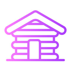 cabin gradient icon