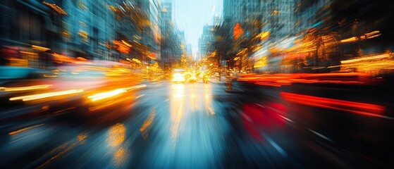 Dynamic Rapid motion blur with vibrant colors in fluid-like patterns. Generative AI