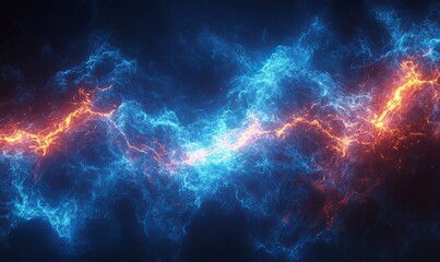 Electric Glow An intense electric glow radiating from abstract shapes. Generative AI