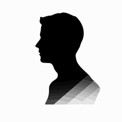 Professional faceless man profile vector illustration for business use
