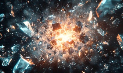 A geometric pattern designed to look like shattered glass