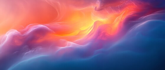 Fluid Nebula A nebulous, fluid-like motion of light and color blending. Generative AI