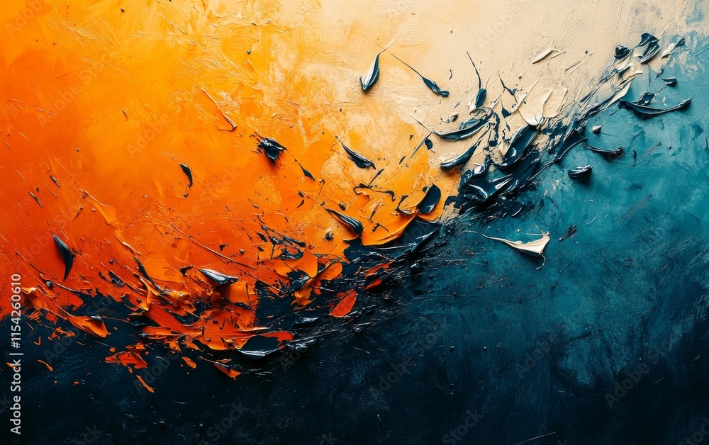 Poster scattering across a canvas. generative ai