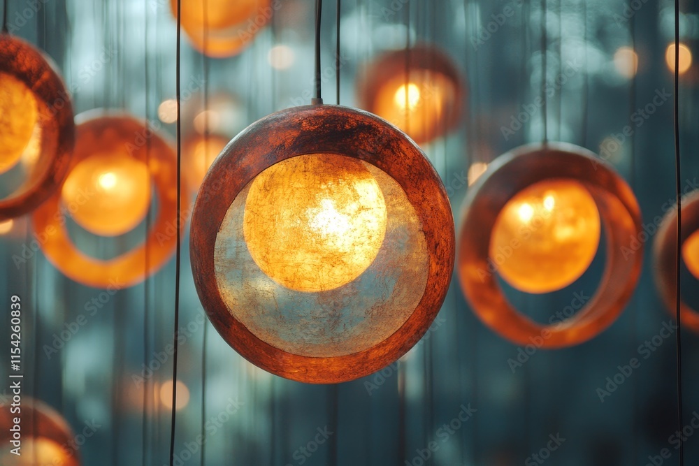 Poster orbs slowly rotating against a background. generative ai