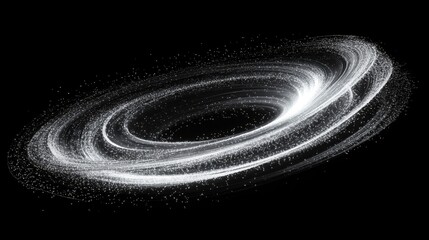 Particle Swirl Swirling particles of light moving in circular patterns. Generative AI