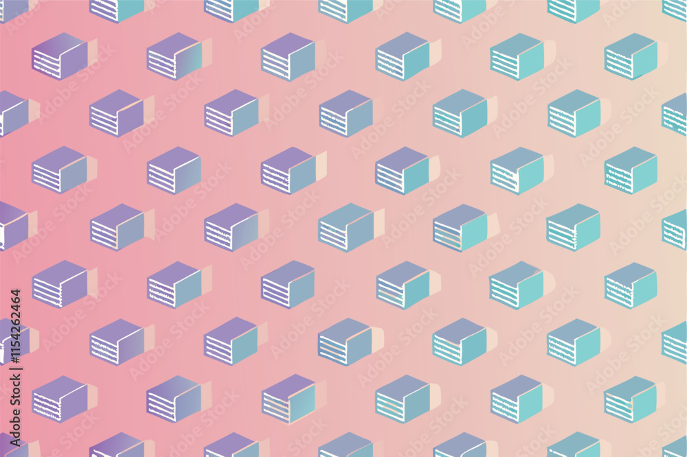Poster colorful vector pattern featuring intricate floral designs on a gradient background