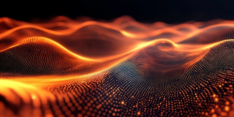 Grids Shifting grids of abstract shapes and glowing lines. Generative AI