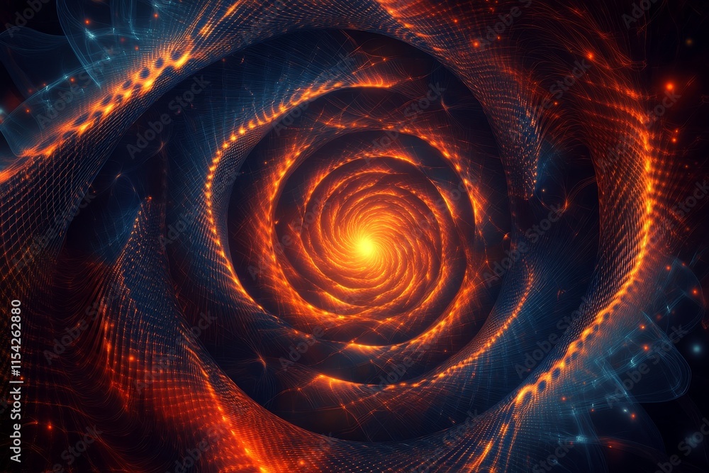Aufkleber pulsating light trails in energetic patterns. generative ai
