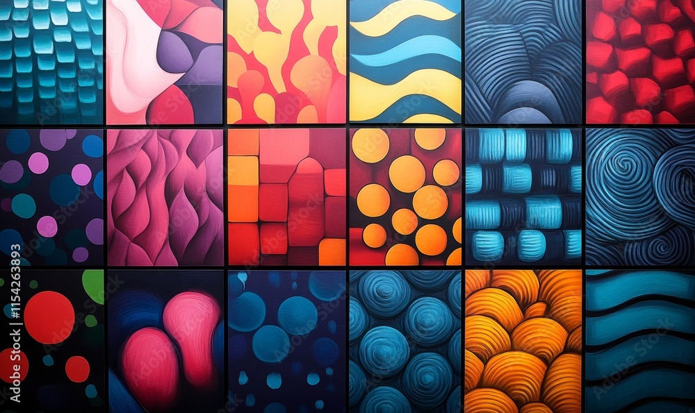 Poster gradients in patterns. generative ai