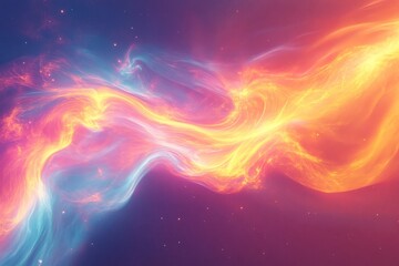 Color Nebula A vibrant nebula of swirling colors floating in deep space. Generative AI