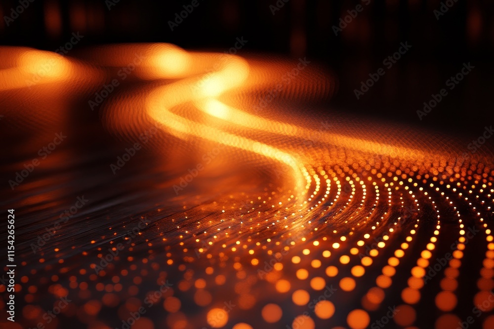 Poster illuminated patterns in a rhythmic dance of light. generative ai