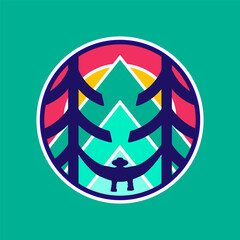 Hamock outdoor nature badge design
