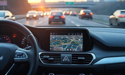 Sunset Drive: Navigating City Traffic with GPS - Powered by Adobe