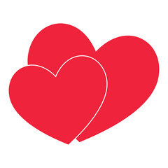 two red hearts