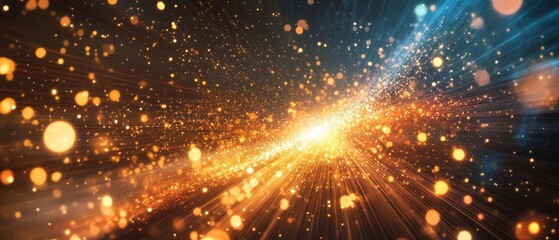 Fototapeta premium lights in intense, shades across space. Generative AI