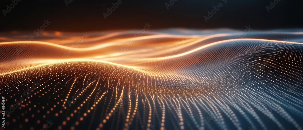 Poster streaks bending across an empty, grid. generative ai