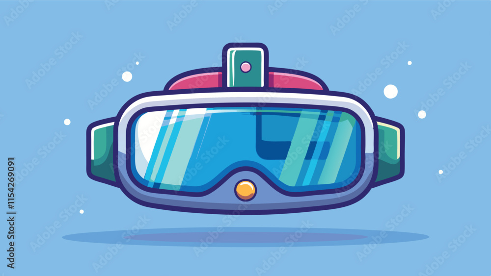 Leinwandbilder Stylish virtual reality goggles design featuring a sleek blue color scheme, suitable for gaming and immersive experiences in a tech-centric environment