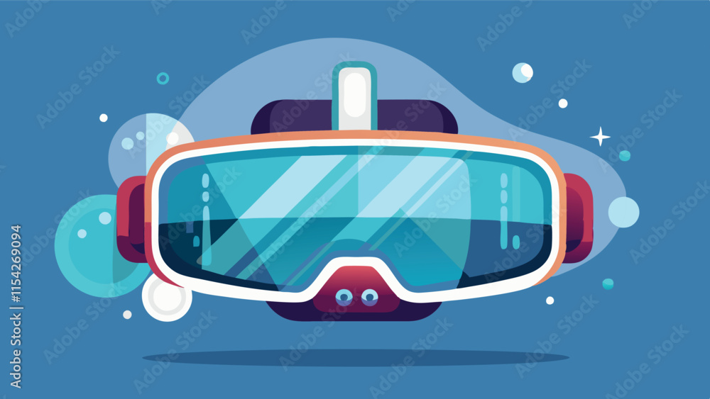 Fototapete stylish virtual reality goggles design featuring a sleek blue color scheme, suitable for gaming and 