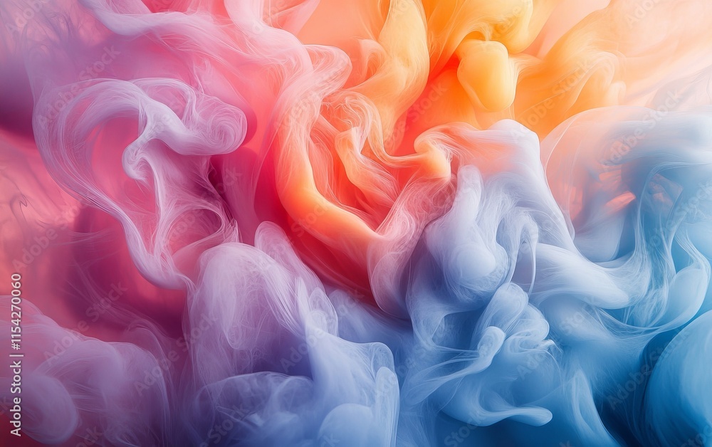 Poster ink creating delicate waves of color and fluidity. generative ai