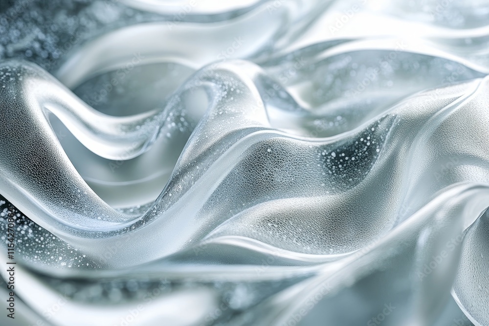 Poster ribbons of liquid moving in patterns. generative ai