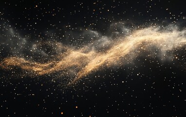 mist in space with particles. Generative AI