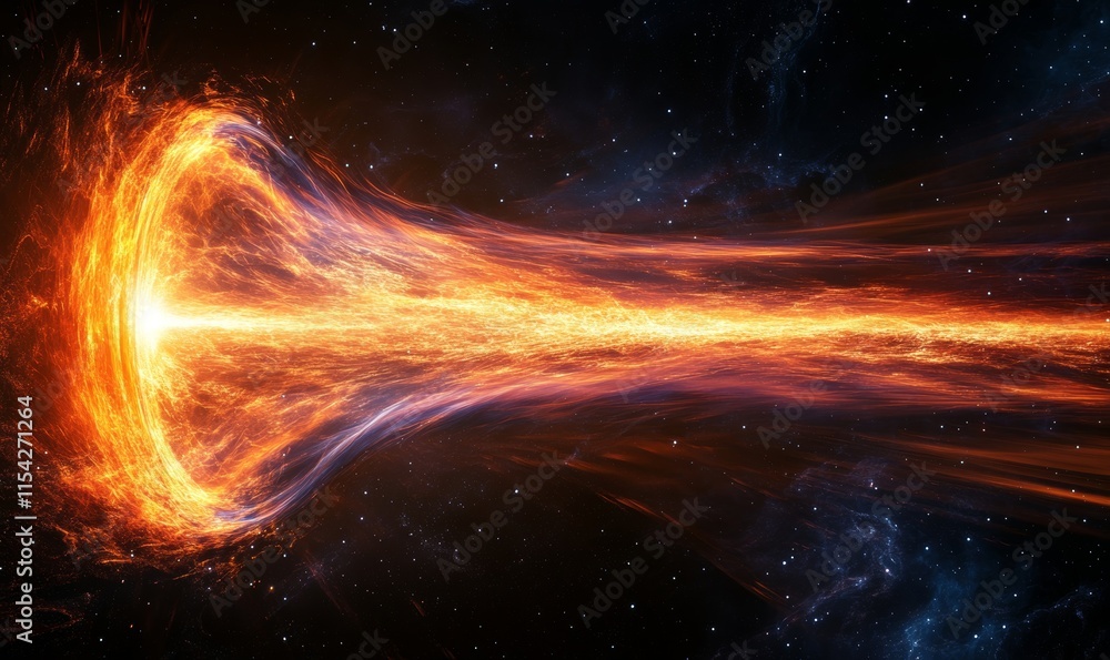 Aufkleber pulsating energy waves cutting through space. generative ai